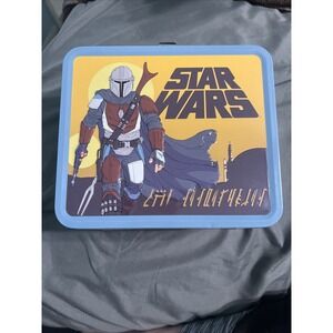 Preowned Funko Star Wars The Mandalorian Metal Lunchbox‎ 8" x 7" x 4"